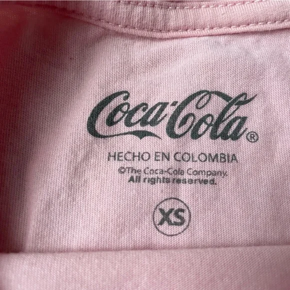 Coca-Cola Pink T-Shirt - Size XS - Oversized Fit - Picture 2 of 5